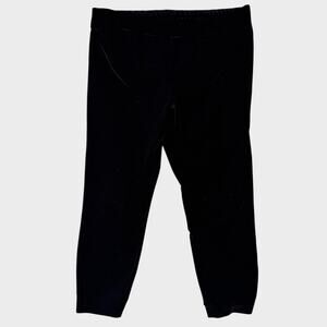 LOFT Plus Womens Size 22 Velvet Velour Black Cropped Pants